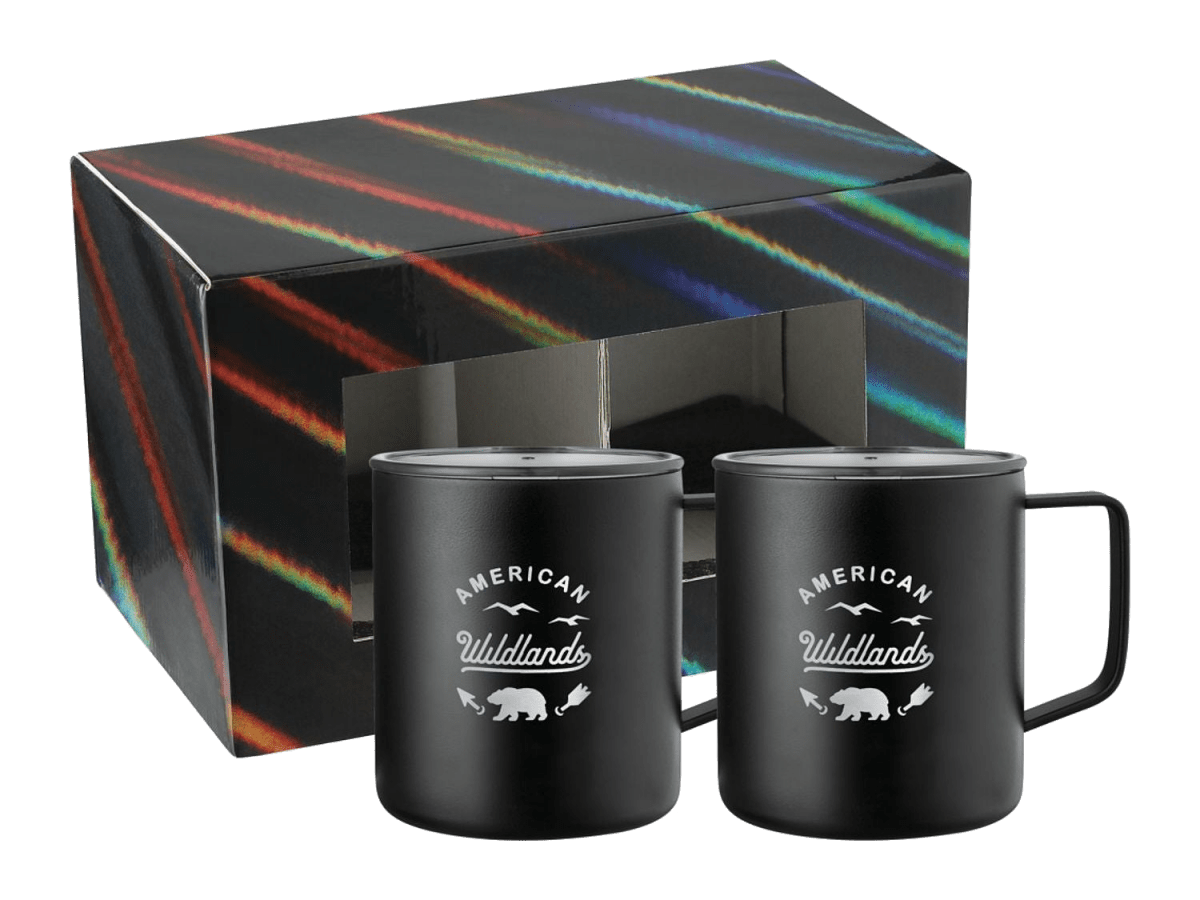 Rover Camp Mug 14oz 2 in 1 Gift Set - Drinkware Sets - SwagWear
