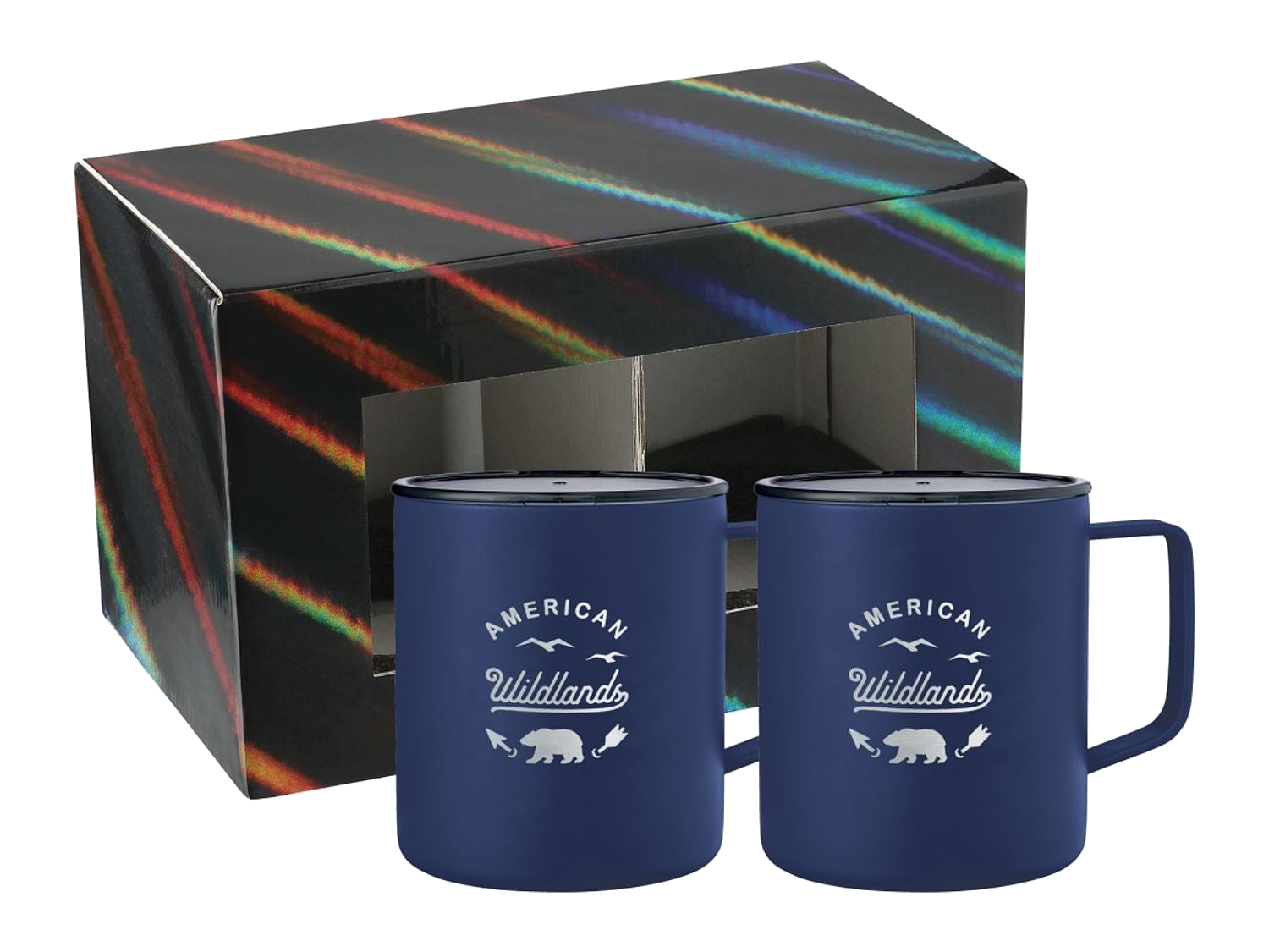 Rover Camp Mug 14oz 2 in 1 Gift Set - Navy - Drinkware Sets