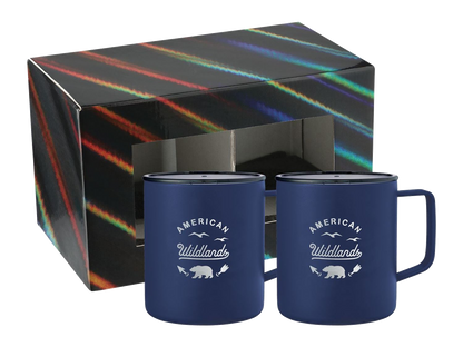 Rover Camp Mug 14oz 2 in 1 Gift Set - Navy - Drinkware Sets