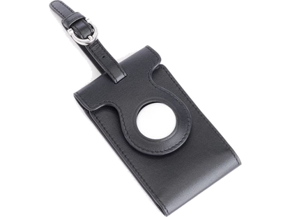 Royce AirTag Holder Trackable Luggage Tag - Black - Luggage Tags