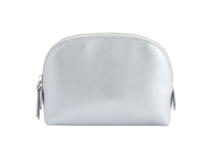 Royce Compact Cosmetic Bag - Silver - Cosmetic Bags