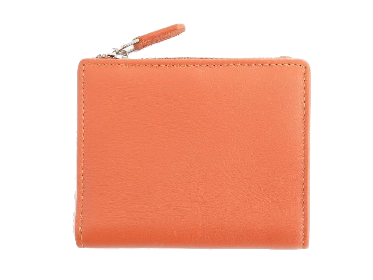 Royce Compact Credit Card Wallet - Orange-Navy - Wallets