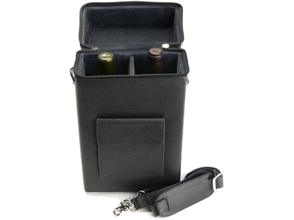 Royce Double Wine Carrying Bag - Black - Wine Totes