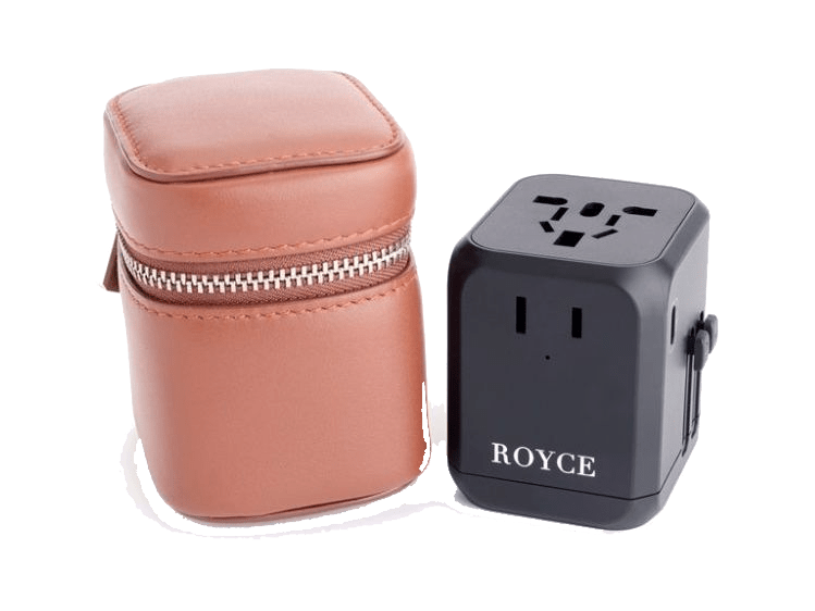 Royce International Travel Adapter and Leather Case - Power Adapters - SwagWear