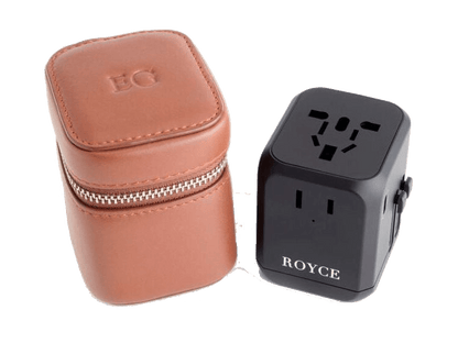 Royce International Travel Adapter and Leather Case - Power Adapters - SwagWear