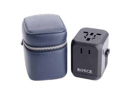 Royce International Travel Adapter and Leather Case - Power Adapters - SwagWear