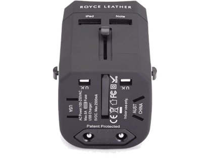 Royce International Travel Adapter and Leather Case - Power Adapters - SwagWear