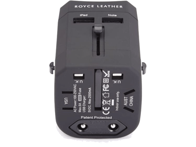 Royce International Travel Adapter and Leather Case - Power Adapters - SwagWear