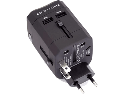 Royce International Travel Adapter and Leather Case - Power Adapters - SwagWear