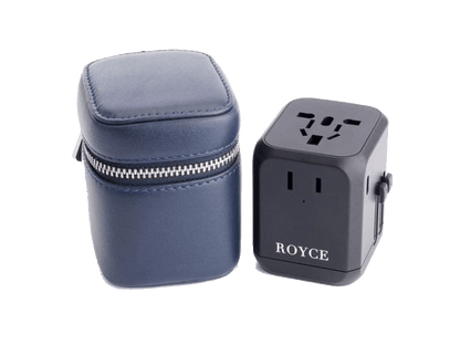 Royce International Travel Adapter and Leather Case - Power Adapters - SwagWear