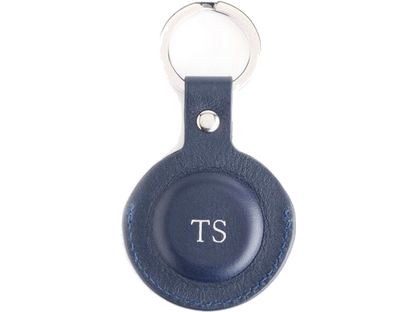 Royce Leather Air Tag Holder Key Chain - Blue - Key Chains