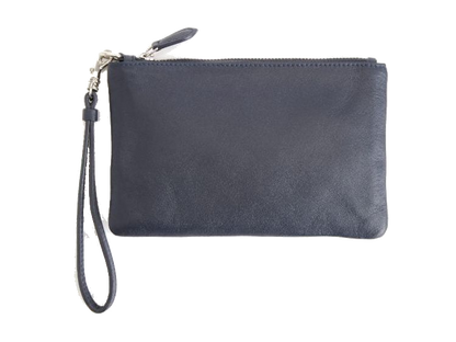 Royce Leather Zip Wristlet - Blue - Wristlets