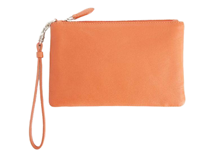 Royce Leather Zip Wristlet - Orange - Wristlets