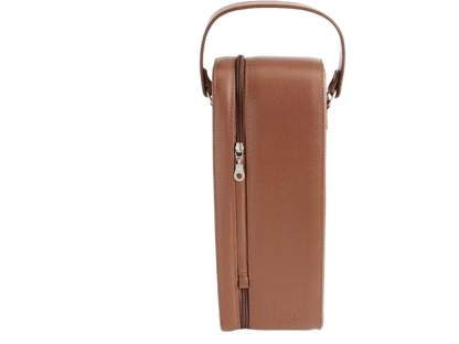 Royce Single Wine Carrying Case - Tan - Wine Totes
