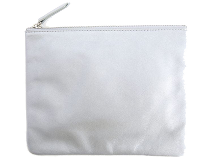 Royce Zippered Travel Pouch - Silver - Travel Pouches