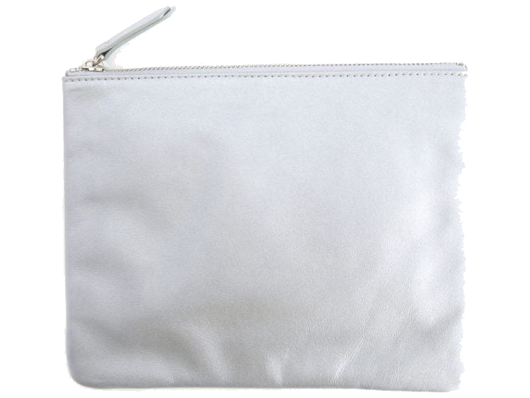 Royce Zippered Travel Pouch - Silver - Travel Pouches
