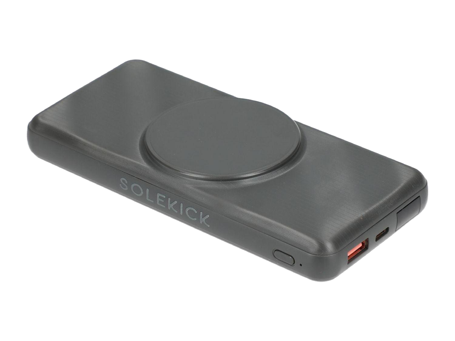 Solekick™ MagClick™ 10000 15W Wireless Power Bank - Dark Grey - Wireless Power Banks
