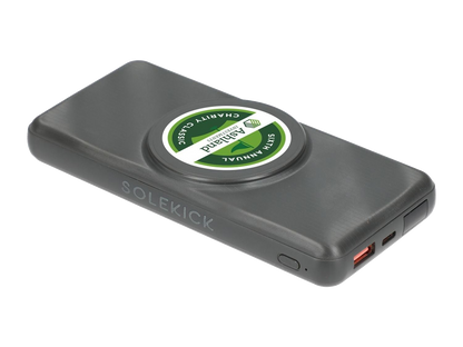 Solekick™ MagClick™ 10000 15W Wireless Power Bank - Dark Grey - Wireless Power Banks