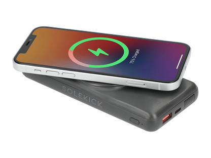 Solekick™ MagClick™ 10000 15W Wireless Power Bank - Dark Grey - Wireless Power Banks