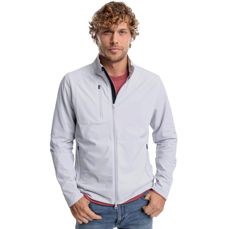 Southern Tide Men’s Bowline Performance Jacket - Platinum Grey / S - Jackets