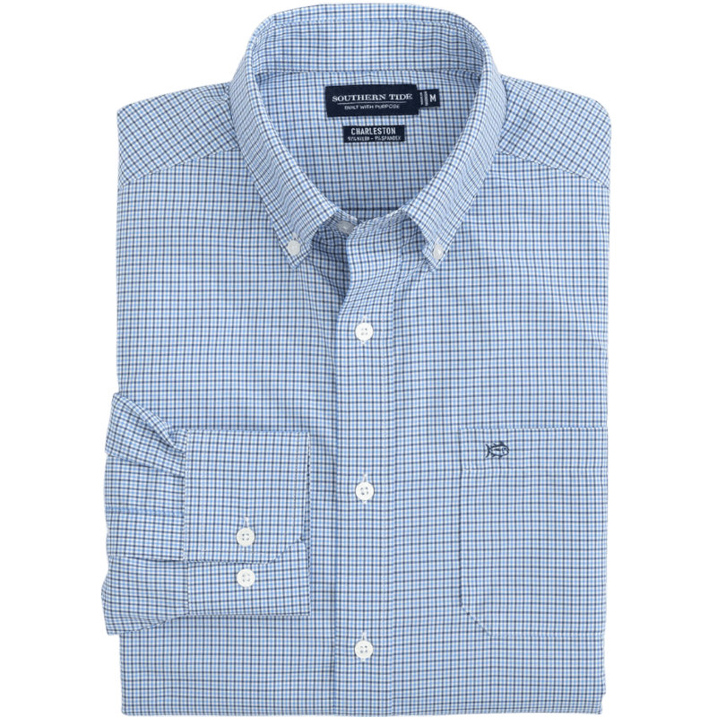 Southern Tide Men's Bowry Brrr Intercoastal Sport Shirt - Button Down Shirts - SwagWear