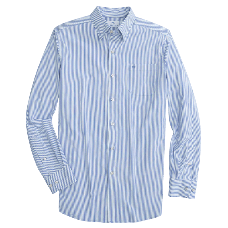Southern Tide Men's Charleston Granby Stripe Sport Shirt - Button Down Shirts - SwagWear