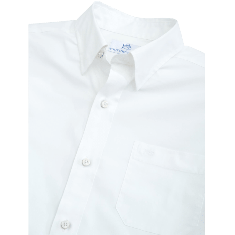 Southern Tide Men's Charleston Overbook Solid Sport Shirt - Button Down Shirts - SwagWear