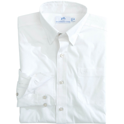 Southern Tide Men's Charleston Overbook Solid Sport Shirt
