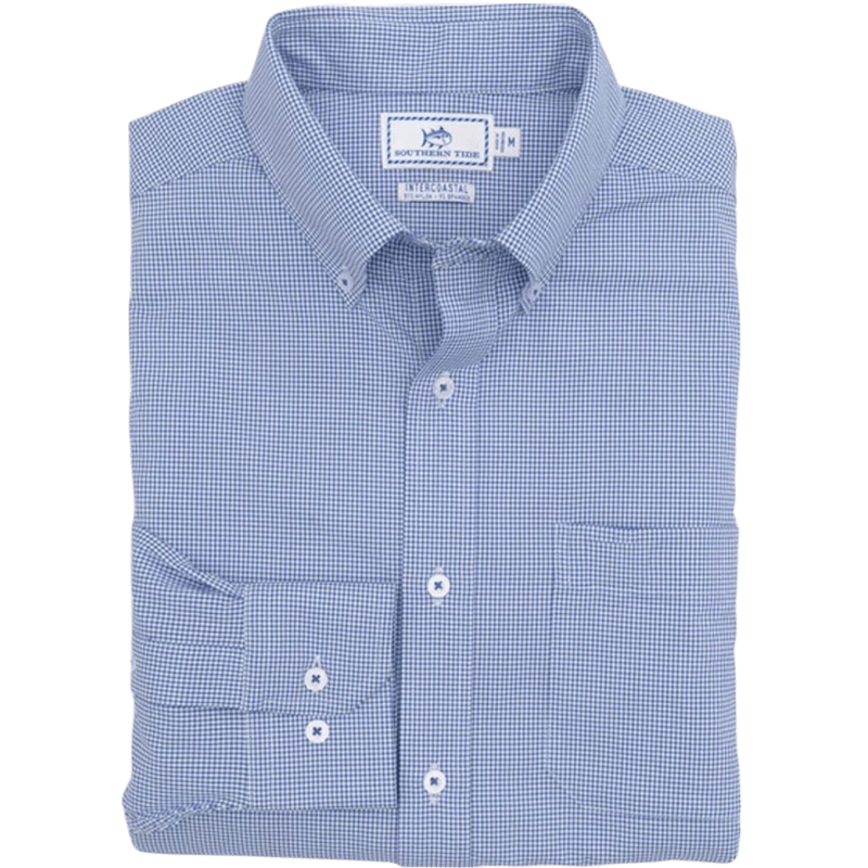 Southern Tide Men's Gameday Gingham Sport Shirt - Button Down Shirts - SwagWear