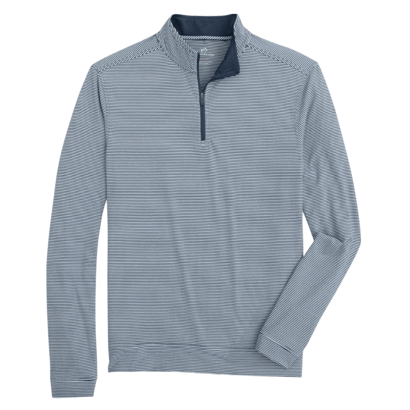 Southern Tide Men's Heather Cruiser Micro-Stripe Quarter-Zip - Pullovers - SwagWear