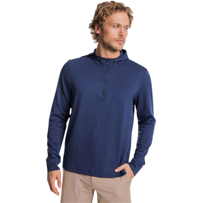 Southern Tide Men's Scuttle Heather Performance Quarter-Zip Hoodie