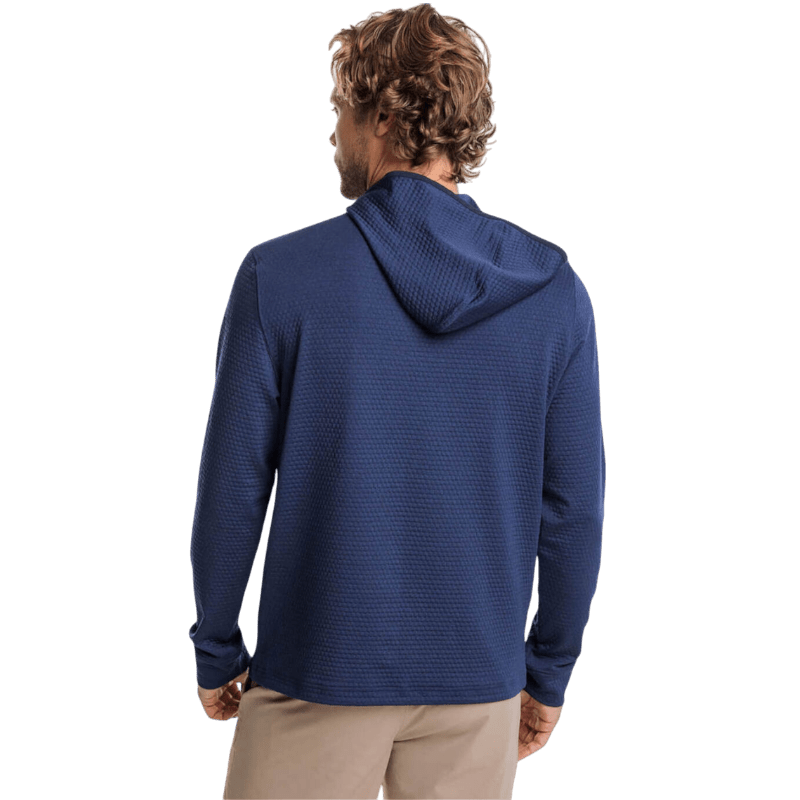 Southern Tide Men's Scuttle Heather Performance Quarter-Zip Hoodie - Pullovers - SwagWear