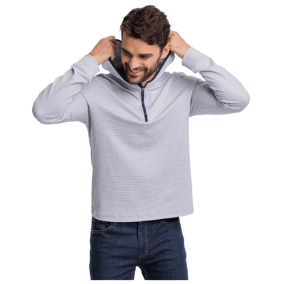 Southern Tide Men's Scuttle Heather Performance Quarter-Zip Hoodie - Pullovers - SwagWear