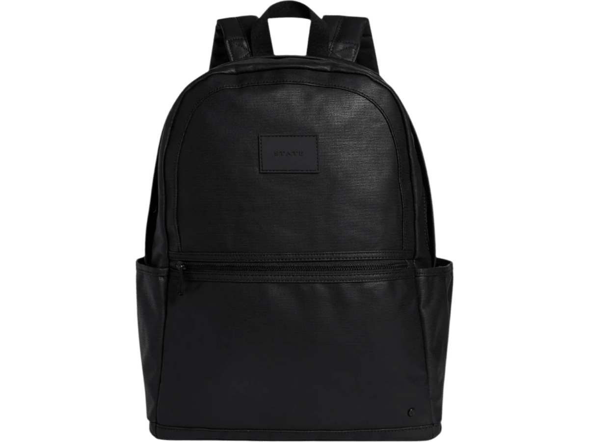 STATE Bags Kane Large Double Pocket Coated Canvas Backpack - Backpacks - SwagWear