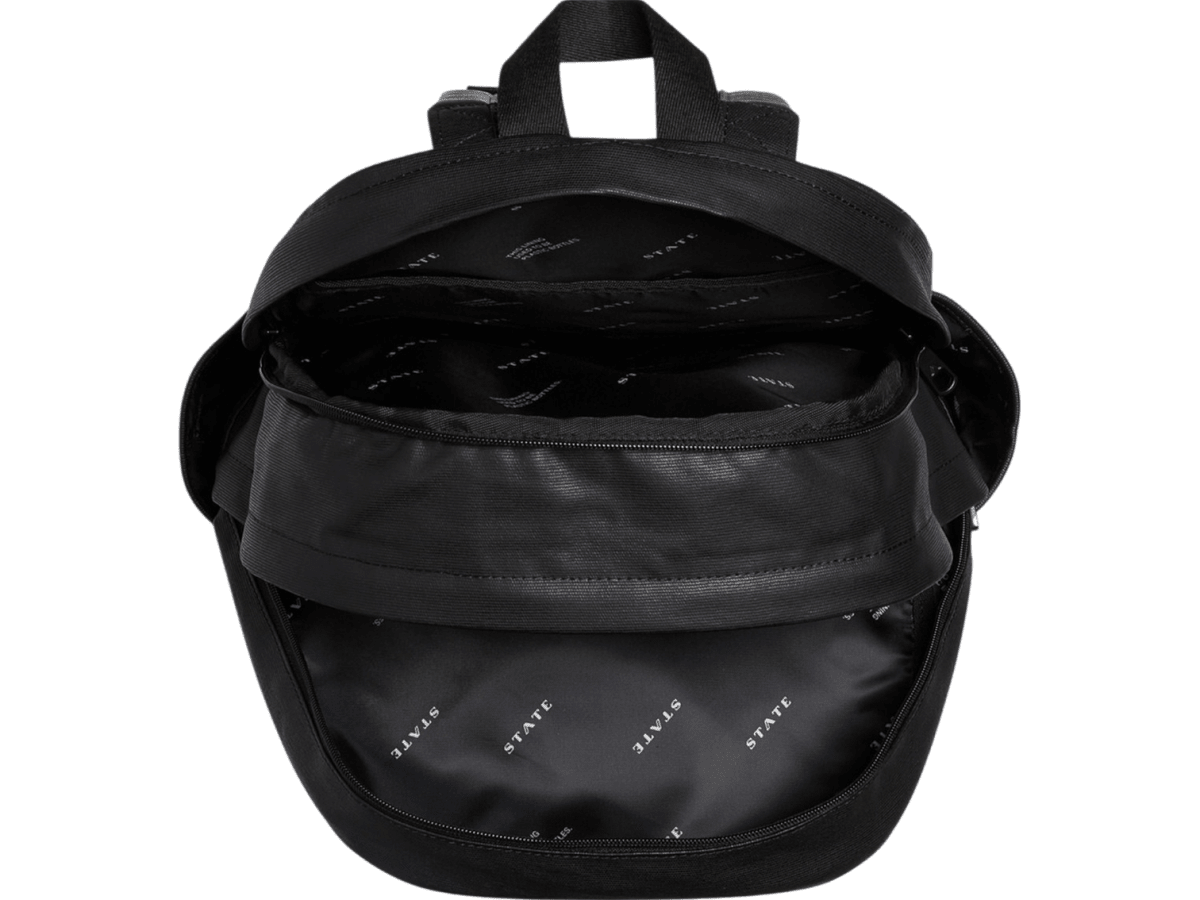 STATE Bags Kane Large Double Pocket Coated Canvas Backpack - Backpacks - SwagWear