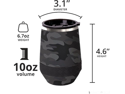 Elemental Recess 10oz Wine Tumbler - Black Camo