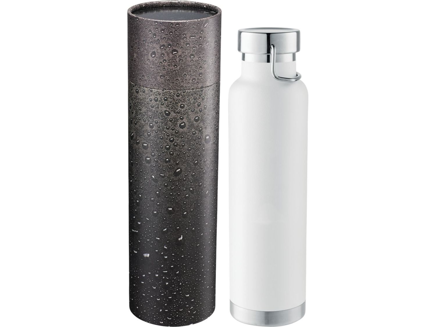 Thor Copper Vac Bottle 22oz With Cylindrical Box - White / 16oz - Water Bottles