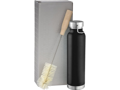 Thor Copper Vacuum Bottle with Brush 22oz - Black / 18oz - Tumblers