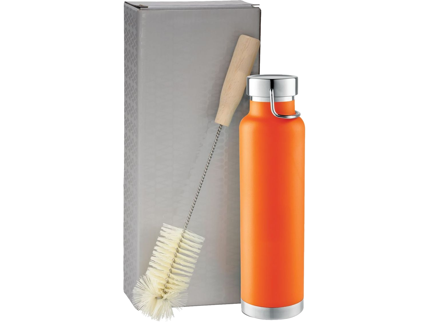 Thor Copper Vacuum Bottle with Brush 22oz - Orange / 18oz - Tumblers