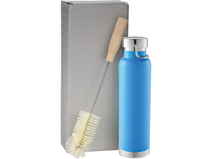 Thor Copper Vacuum Bottle with Brush 22oz - Process Blue / 18oz - Tumblers