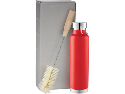 Thor Copper Vacuum Bottle with Brush 22oz - Red / 18oz - Tumblers