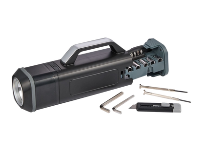 Tool Set With Rechargeable LED Flashlight - Black - Flashlights