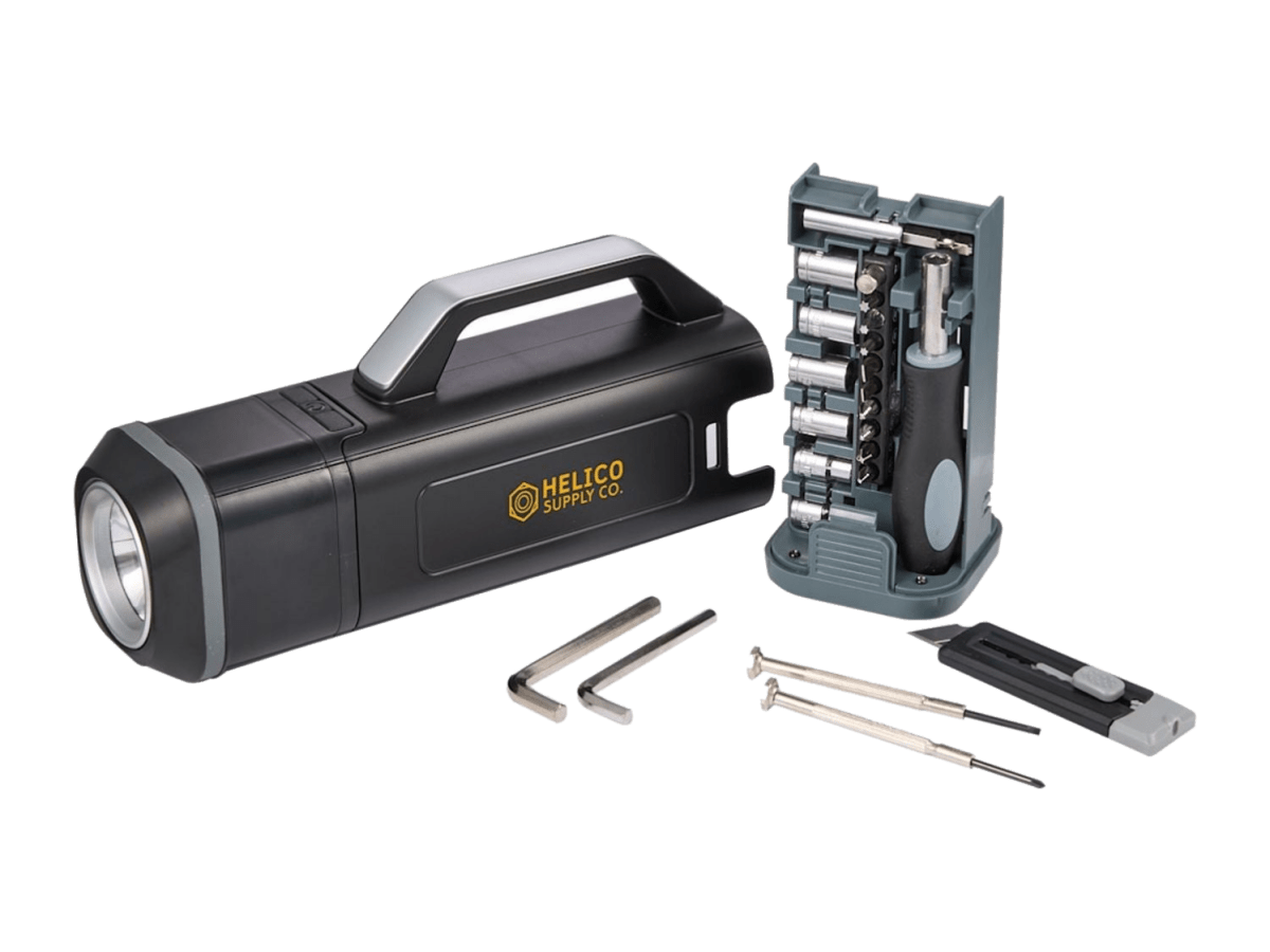 Tool Set With Rechargeable LED Flashlight - Flashlights - SwagWear