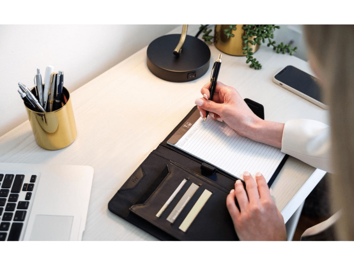 Travis & Wells® Envoy Junior Magnet Close Padfolio - Magnetic Padfolios - SwagWear