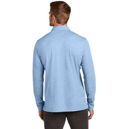 TravisMathew Oceanside Heather Long Sleeve Polo - Long - Sleeved Polos - SwagWear