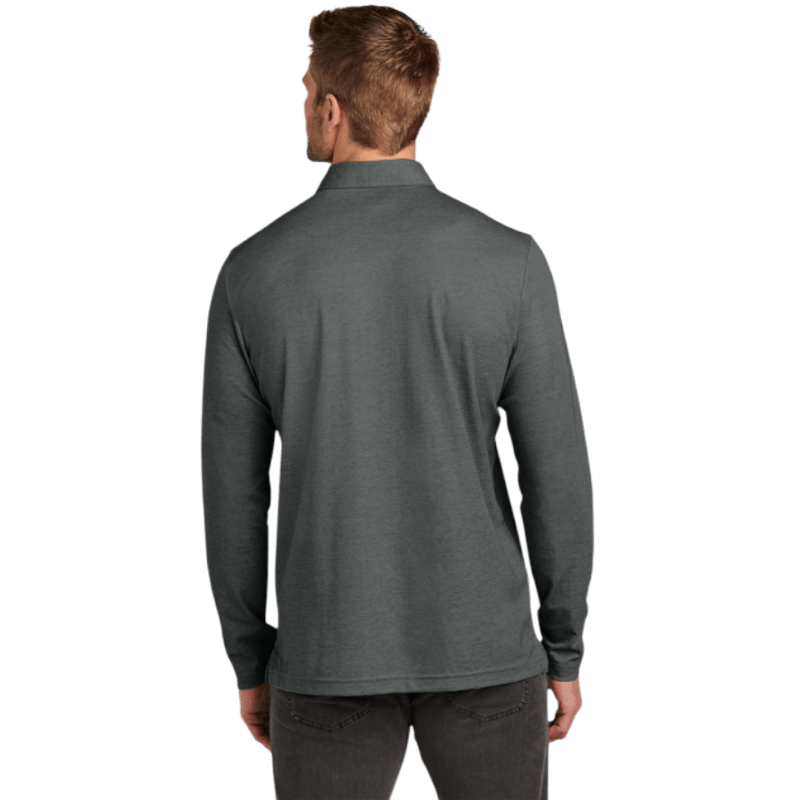 TravisMathew Oceanside Heather Long Sleeve Polo - Long - Sleeved Polos - SwagWear