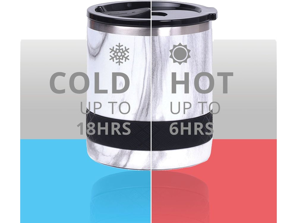 Elemental Recess 10oz Rocks Tumbler - White Marble