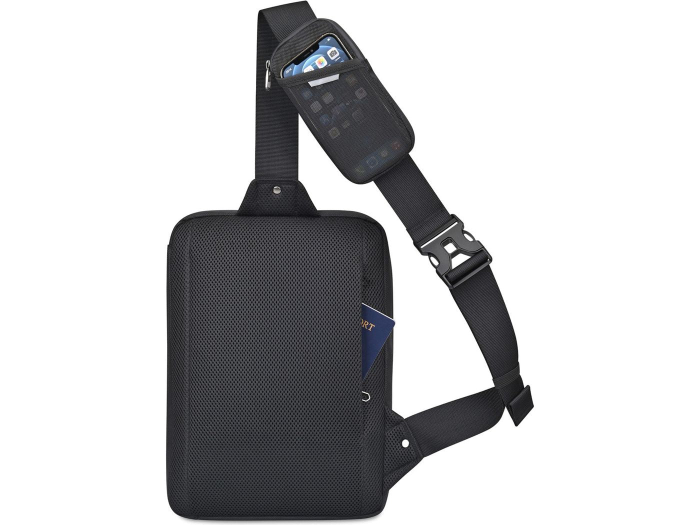 Vertex® Brooklyn Tech Sling - Black - Sling Bags