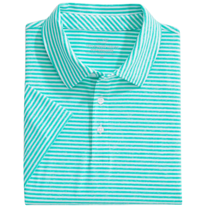 Vineyard Vines Men's Blank Heathered Winstead Stripe Sankaty Polo