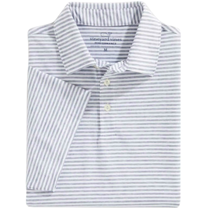 Vineyard Vines Men's Blank Heathered Winstead Stripe Sankaty Polo